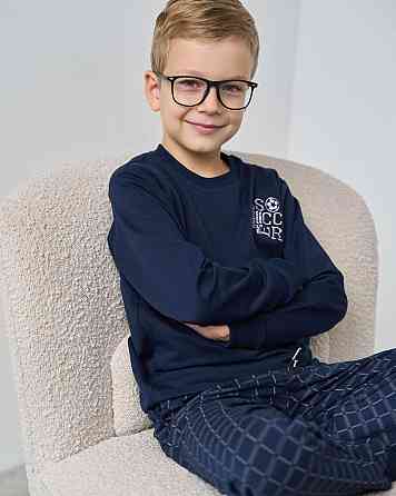 Теплая пижама на мальчика со штанами в клетку - Байка Tom John 89163 Киев