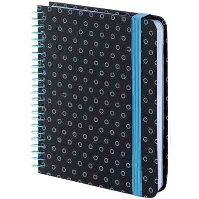 Блокнот Axent на спіралі В6 120 аркушів, клітинка, тверда обкладинка, графіт (8461-3-A) Вінниця