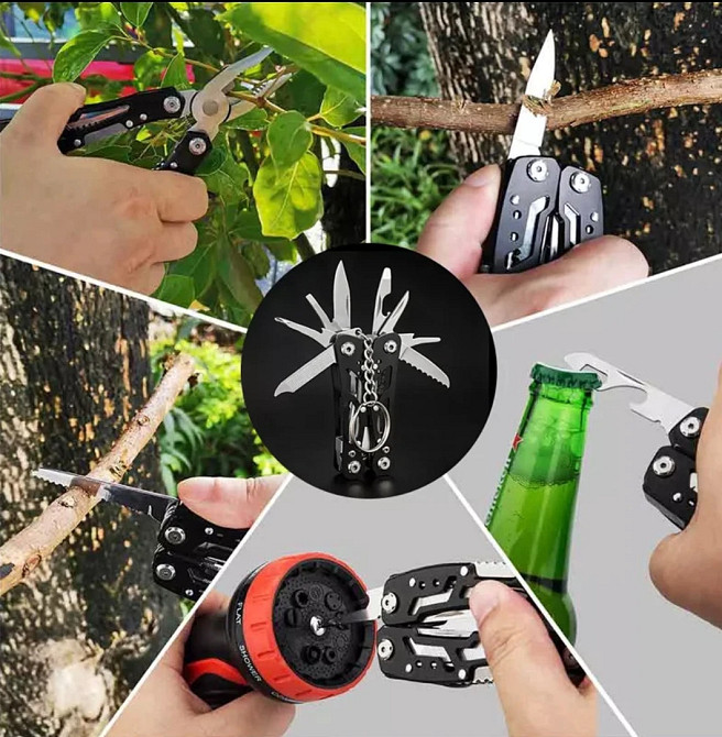 Мультитул с чехлом 9 в 1 серый Киев - изображение 6