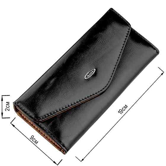 Кошелек женский из гладкой экокожи KIVI 19073 Черный Киев