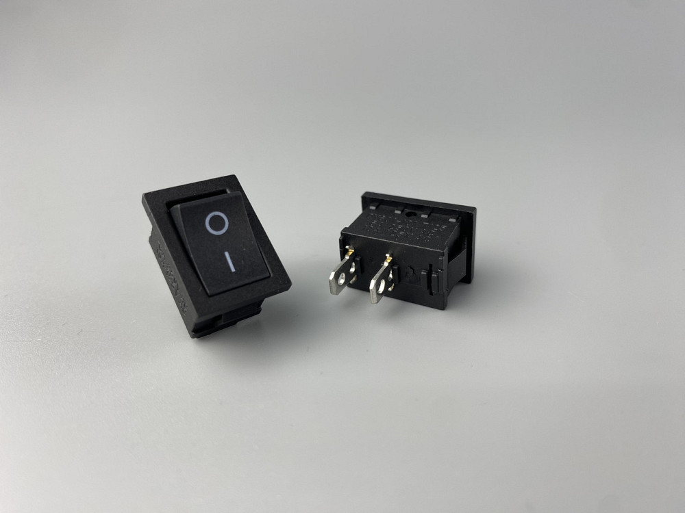 Перемикач клавішний чорний,15 мм 21 мм, 2 ніжки Мукачево - фото 8