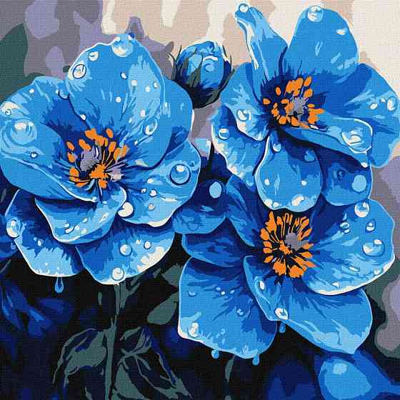 Картина за номерами "Фіалки щоранку" KHO3317, 30х30 см Вінниця