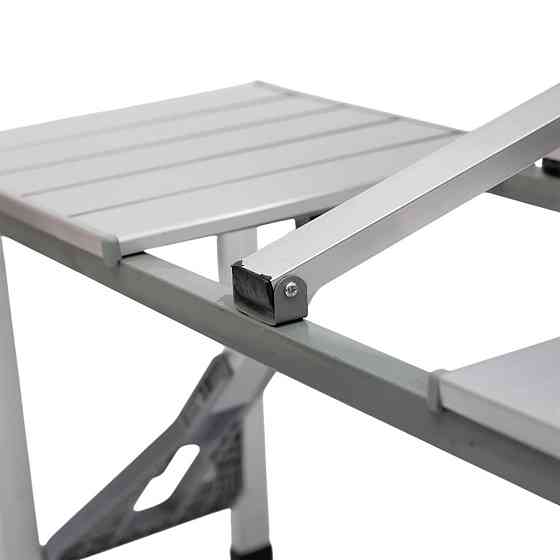 Складаний алюмінієвий стіл трансформер + 4 стільці для пікніка у валізі набір туристичних складних меблів G03-2 Київ