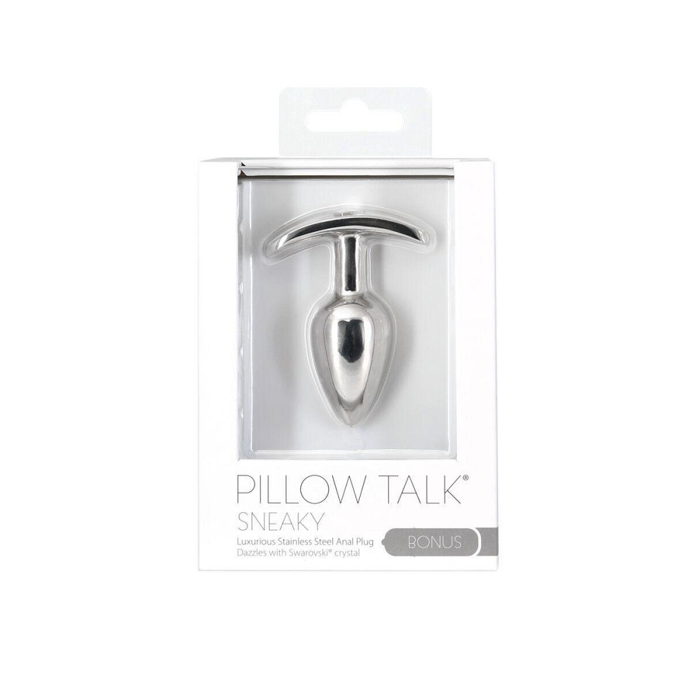 Анальная пробка Pillow Talk Sneaky Luxurious Stainless Steel Anal Plug с кристаллом Swarovski Sex Aura Киев - изображение 4