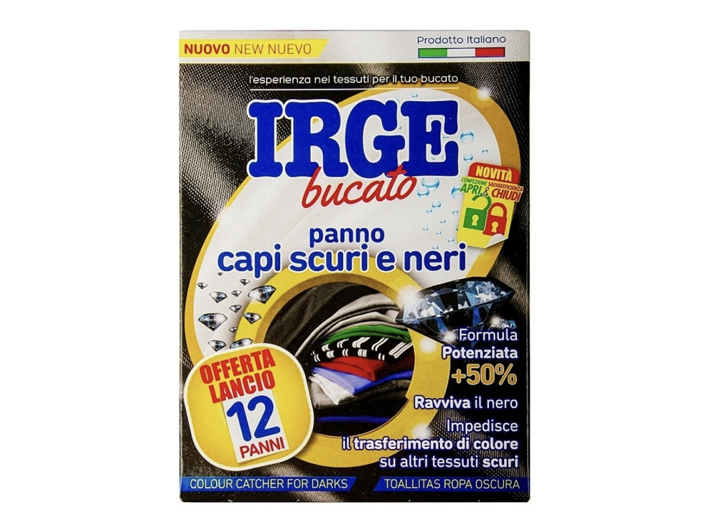 Серветка-пастка IRGE для прання чорних та темних речей, 12 шт Виноградов - изображение 1