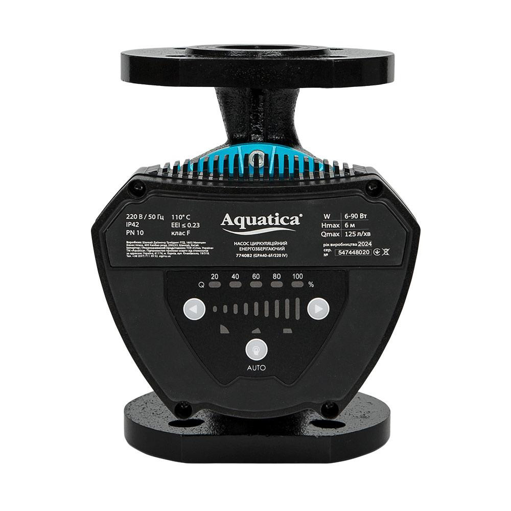 Насос циркуляційний енергозберігаючий фланц 6-90Вт Hmax 6м Qmax 125л/хв DN40 220мм + зворотний флан AQUATICA Рівне - фото 5