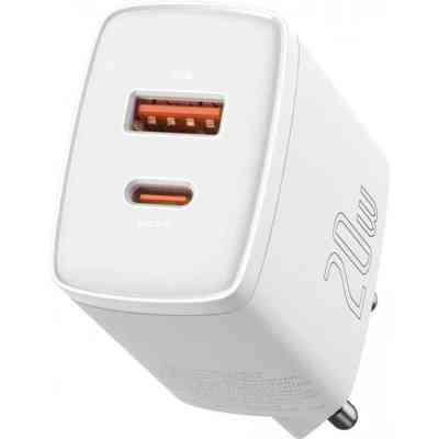 Зарядний пристрій Baseus Compact Quick Charger U+C 20W EU White (CCXJ-B02) Вінниця