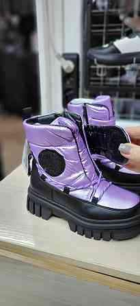 Детские зимние дутики термо сиреневые для девочек 34,35 Николаев