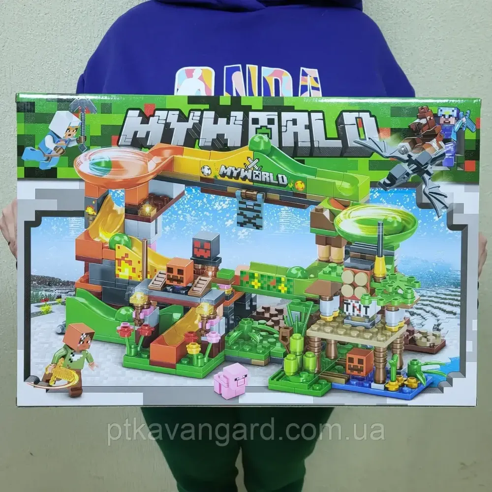 Конструктор блочный Майнкрафт горка аттракцион с шариками 418 деталей My World LLB1108 Хмельницкий - изображение 2