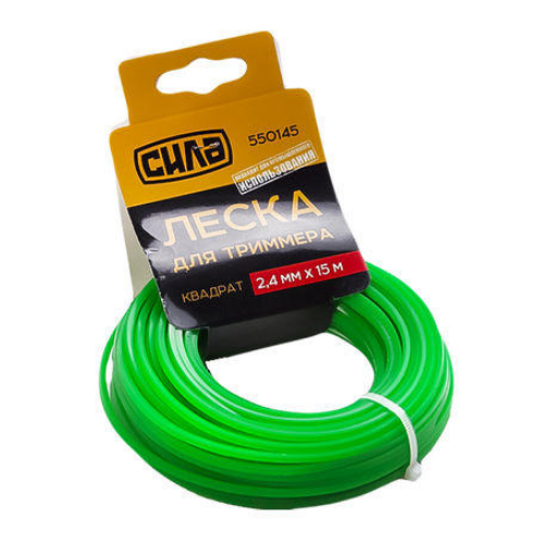 Ліска для тримера d2,4мм 15м зріз/квадрат СИЛА Житомир - фото 1