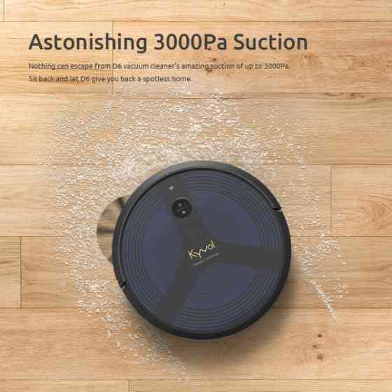 Робот пилосос Kyvol D6 Gyroptic navigation/3200 mA/3000 pa/Wet and Dry/Android+IOS (Kyvol D6) Київ