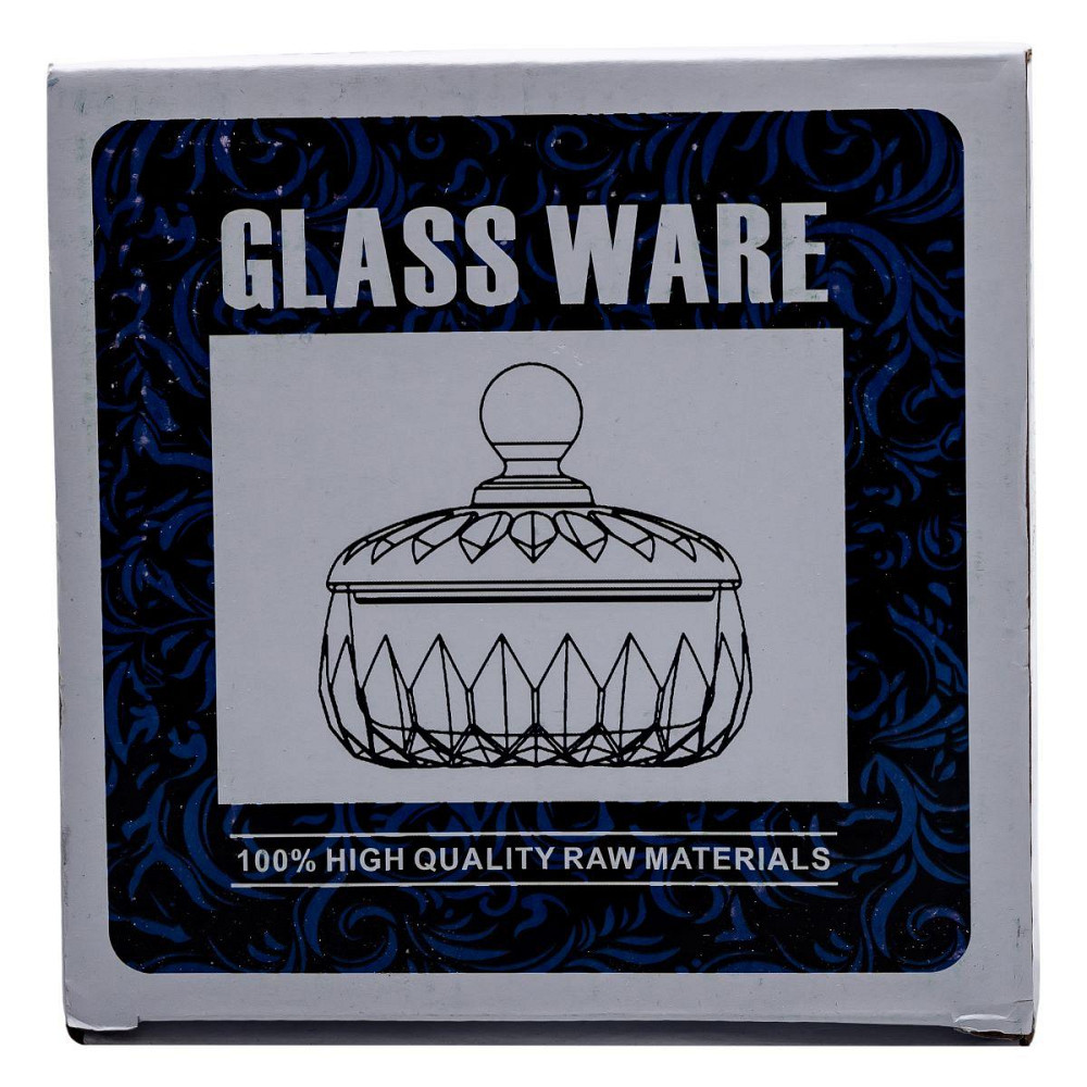 Круглая стеклянная конфетница с крышкой Киев - изображение 5