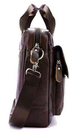 Сумка мужская кожаная горизонтального типа Коричневая (Vintage) Киев