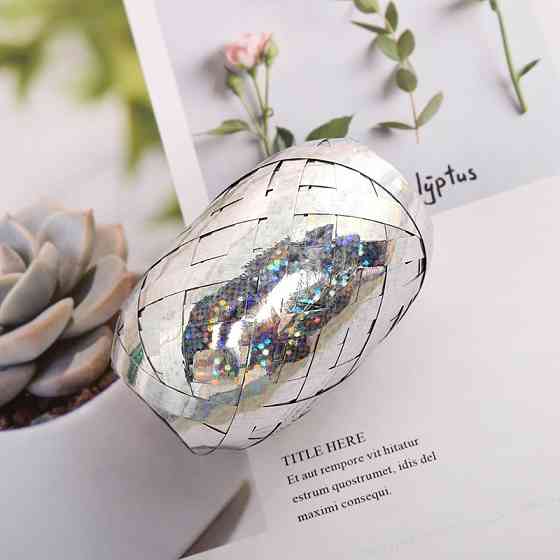 Лента для шариков с голограммой 5 мм на 10 м серебристый Киев