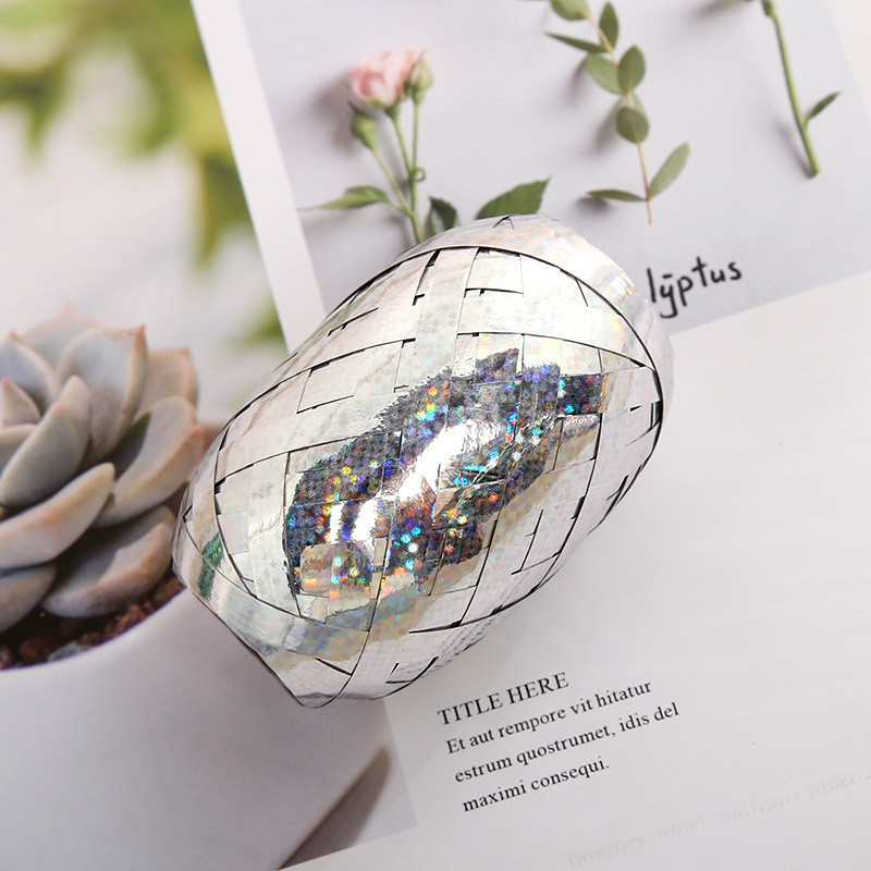 Лента для шариков с голограммой 5 мм на 10 м серебристый Киев - изображение 1