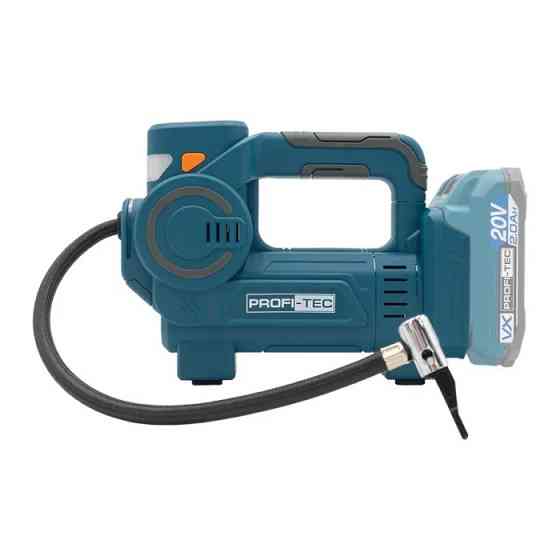 Компрессор автомобильный аккумуляторный PROFI-TEC PTI1035 20 В, 10,3 бар, 35 л/мин, без АКБ и ЗУ Киев