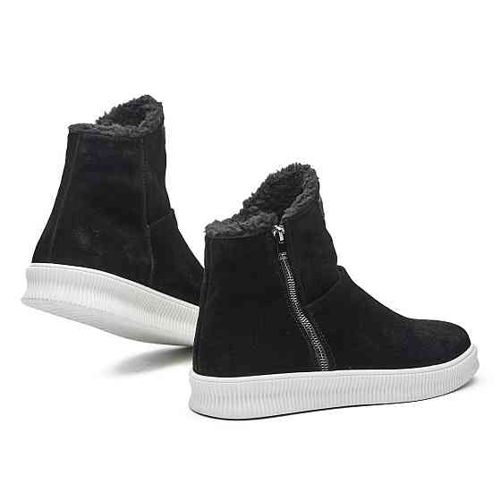 Чоловічі зимові стильні черевики з натуральної шкіри та хутра Харків