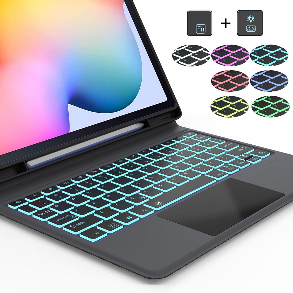 Чехол ROOFEI с Bluetooth клавиатурой для Samsung Galaxy Tab S6 Lite из Германии Днепр - изображение 7