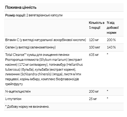 Cleanse Liver - 60 vcaps Луцьк