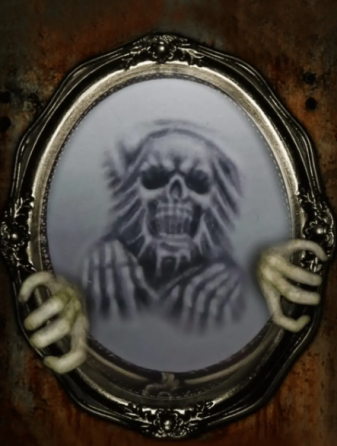 Наклейка для Хэллоуина на зеркало Скелет 37 на 28 см серый Киев