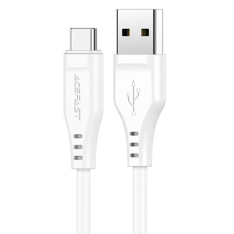 Кабель ACEFAST C3-04 USB to Type-C 3A, 1.2m, TPE, TPE connectors, White Киев - изображение 1