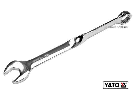 Ключ ріжково-накидний, кручений 90° YATO : М= 19 x 259 мм, Cr-V [40/80] Одеса