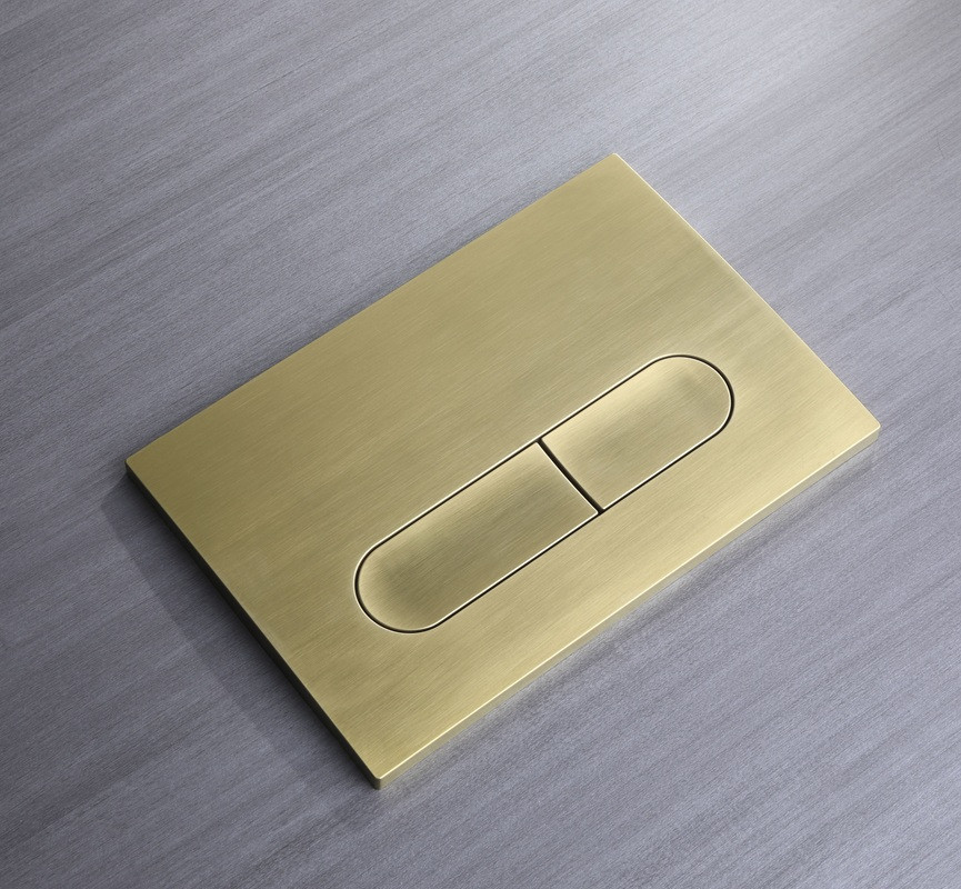Панель змиву Koer KT-0608-12 240x160x10mm пластик., кнопка закруглена (колір матове золото) (KR6126)   ( 24359 ) Харків - фото 6