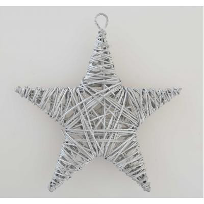 Елочная игрушка YES! Fun Звезда ротанговая серебряная, 15 см (973300) Винница - изображение 1