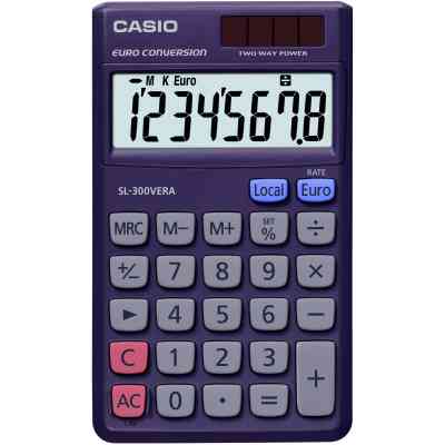 Калькулятор Casio SL-300VERA-WA-EP, темно-синий (CALC-CAS-SL-300VERA) Винница