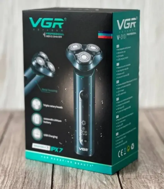 Электробритва VGR V-310 роторная для влажного и сухого бритья с LED-дисплеем и водонепроницаемая Одесса - изображение 14