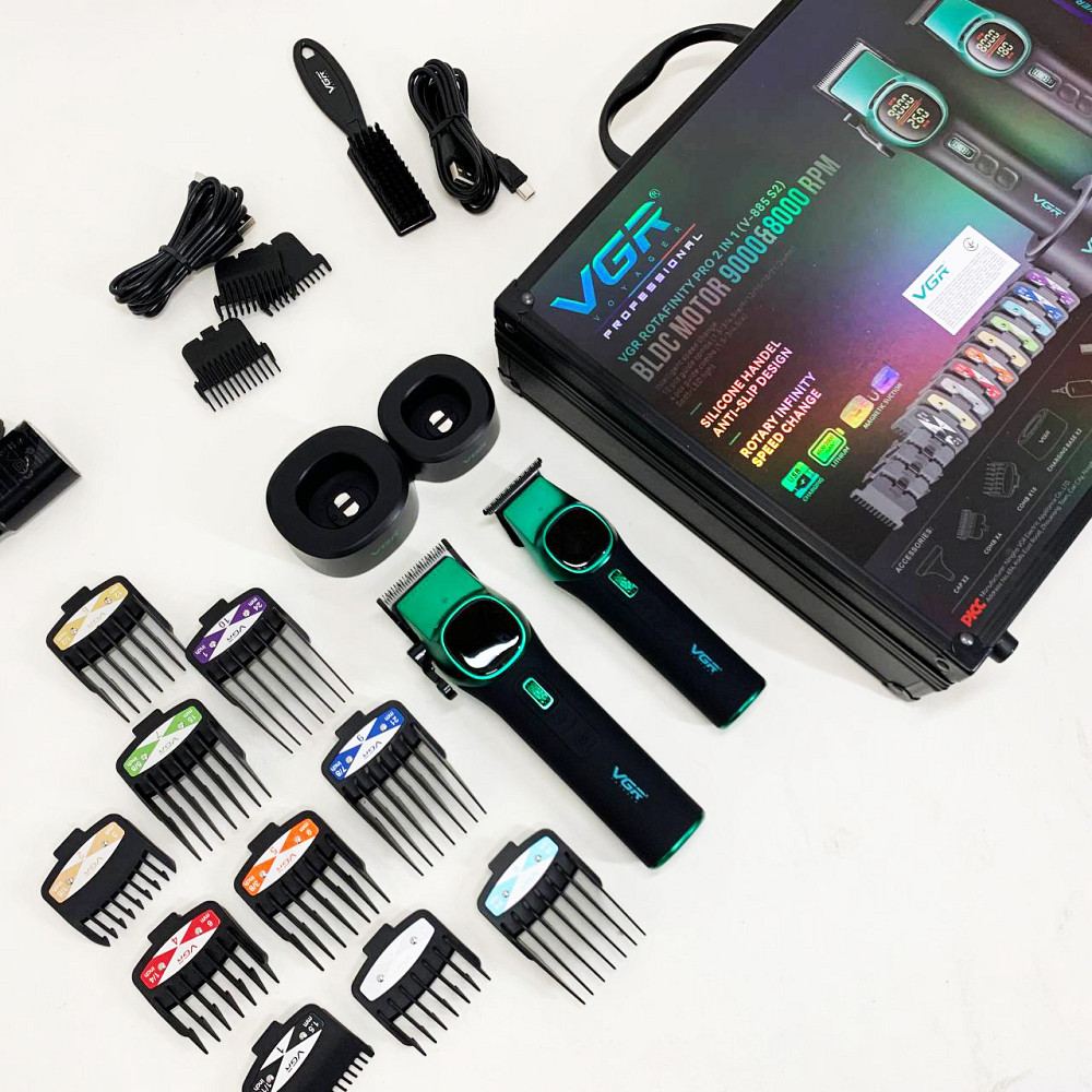 Електрична машинка для стрижки побутова VGR V-885 S2 GREEN, Машинка для стрижки від акб TW-64 Івано-Франківськ - фото 7