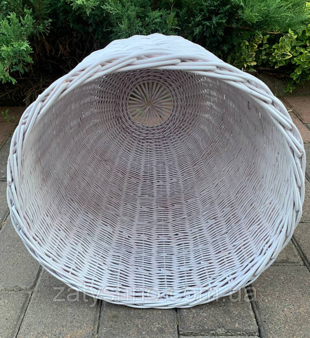 Люстра із лози плетена, біла Київ - фото 2