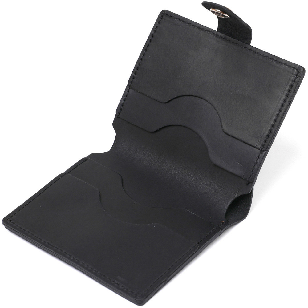 Матове чоловіче портмоне з натуральної шкіри Shvigel 16495 Чорний Київ - фото 6