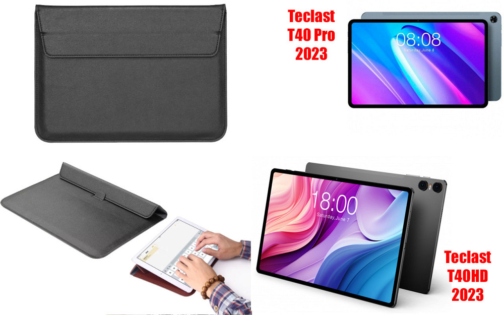 Чехол-конверт VitoCase для Teclast T40 Pro 2023, T40HD 2023, с функцией подставки для планшета Черный Киев - изображение 1