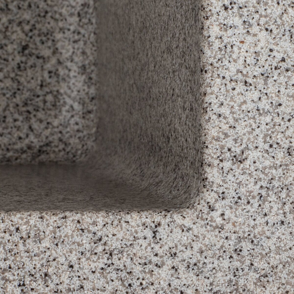 PLATINUM Гранітна мийка для кухні Platinum 4040 RUBA матовий сірий Київ - фото 7