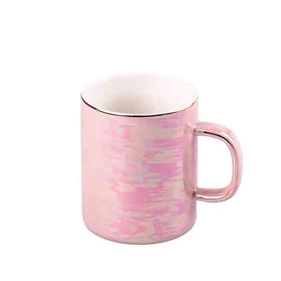 Happy Life Чашка порцелянова Glaze 420мл у дзеркальній глазурі Рожевий HPCYM0763P Київ