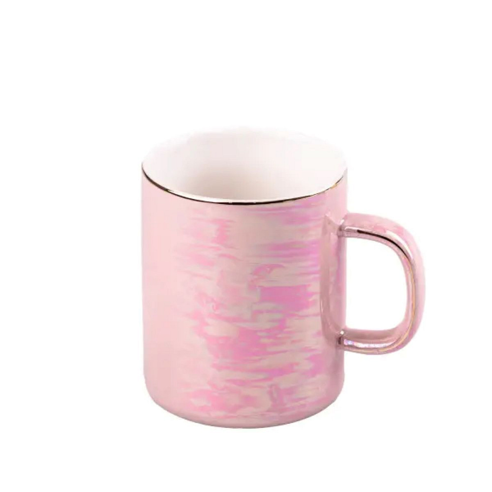Happy Life Чашка порцелянова Glaze 420мл у дзеркальній глазурі Рожевий HPCYM0763P Київ - фото 1