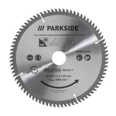Полотно для дискової пили Parkside PKSB 210 B1 з 80 зубцями (210х2,5х30 мм) Німеччина Полтава