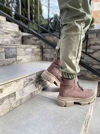 Черевики жіночі M.KRAFT пудра замша натуральна высота 13см размер 37-39 (4293) Коломыя