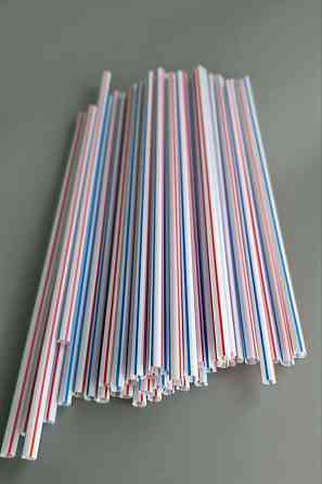 Трубочка для напоїв d4.8-22см Смугаста рівна (200 шт) Харків