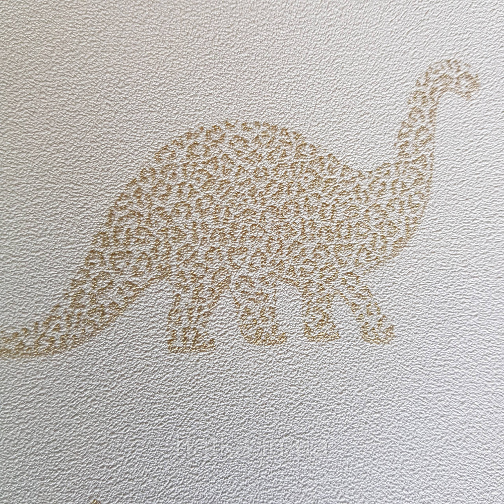 Шпалери флізелінові BN Doodleedo 0,53 х 10 м дитячі динозаври золотисті на сірому Київ - фото 2