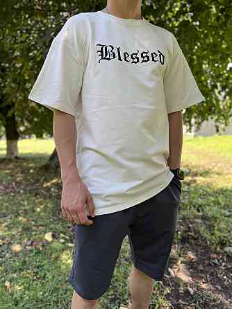 Літній костюм оversize unisex - BLESSED (шорти + футболка) Чернівці