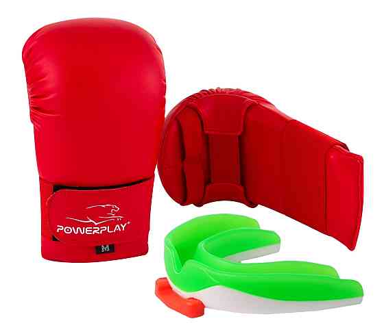 Рукавиці для карате PowerPlay 3027 Червоні L Кам'янське