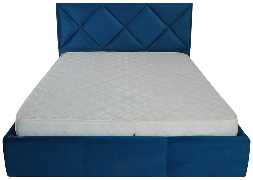 Кровать Двуспальная Leeds Comfort 180 х 200 см Missoni 017 С подъемным механизмом и нишей для белья Синий Днепр - изображение 15