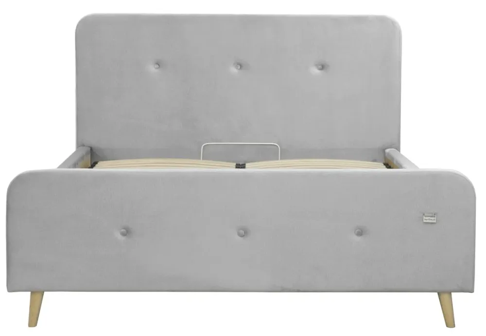 Ліжко Michelle Standart Wood На ніжках 140 х 200 см Monolith 84 Сірий Київ - фото 2