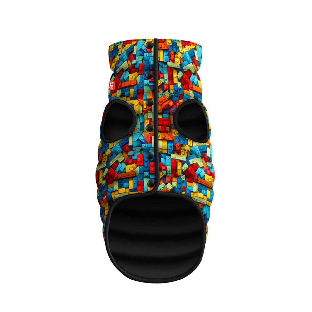 Курточка для собак WAUDOG Clothes малюнок "Блоки", S35, В 47-50 см, С 30-33 см Київ - фото 1