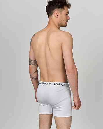 Труси-шорти чоловічі однотонні Білі — Tom John 2050 M Київ