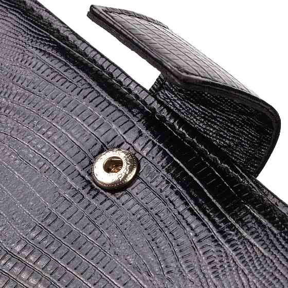 Тонкий гаманець для чоловіків з натуральної шкіри з тисненням CANPELLINI 21913 Чорний Київ