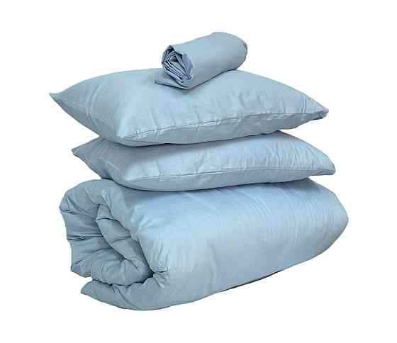 Ecotton Простирадло на резинці Ecotton 140х200 см із сатину (арт. 15-5205 Aqua Grey) светло-бла Коломия