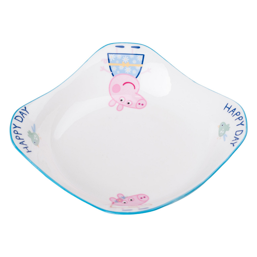 порцелянова глибока глибока квадратна тарілка для дітей 350 мл HP-15-16 Коломия - фото 1